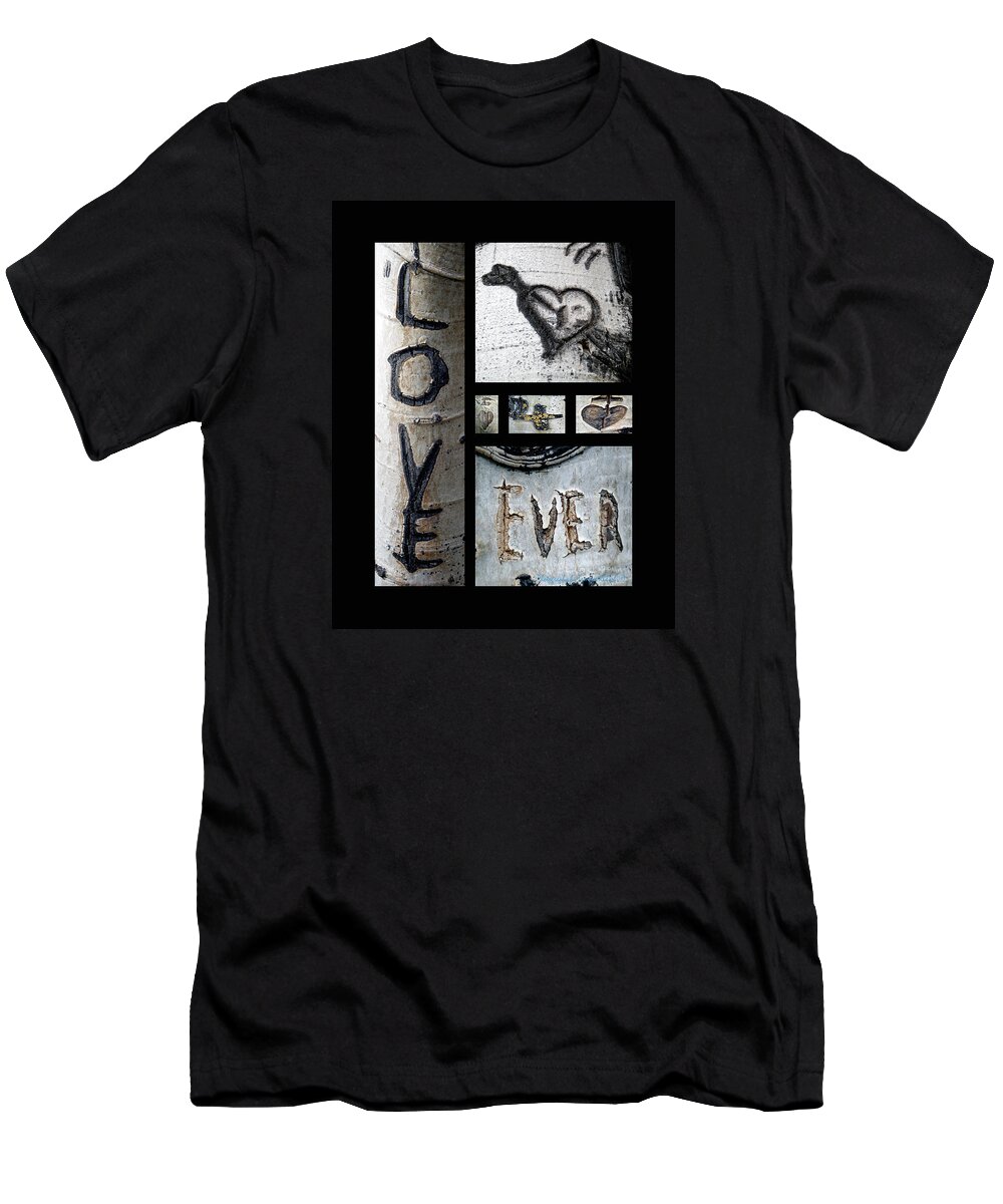 Photo T-Shirt featuring the photograph Love Written in the Trees by Tamara Kulish