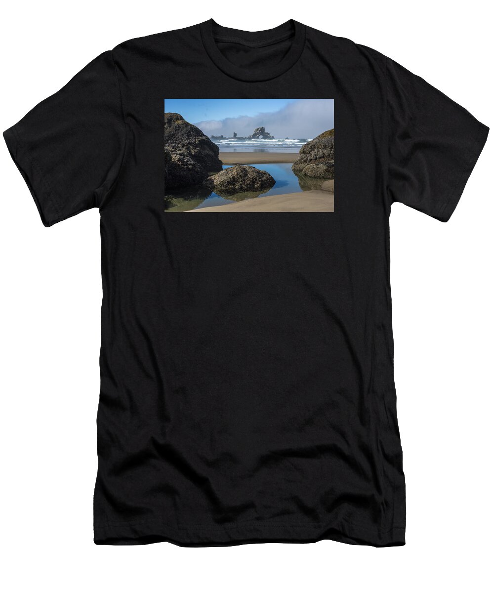 Beaches T-Shirt featuring the photograph Low Tide at Ecola by Robert Potts