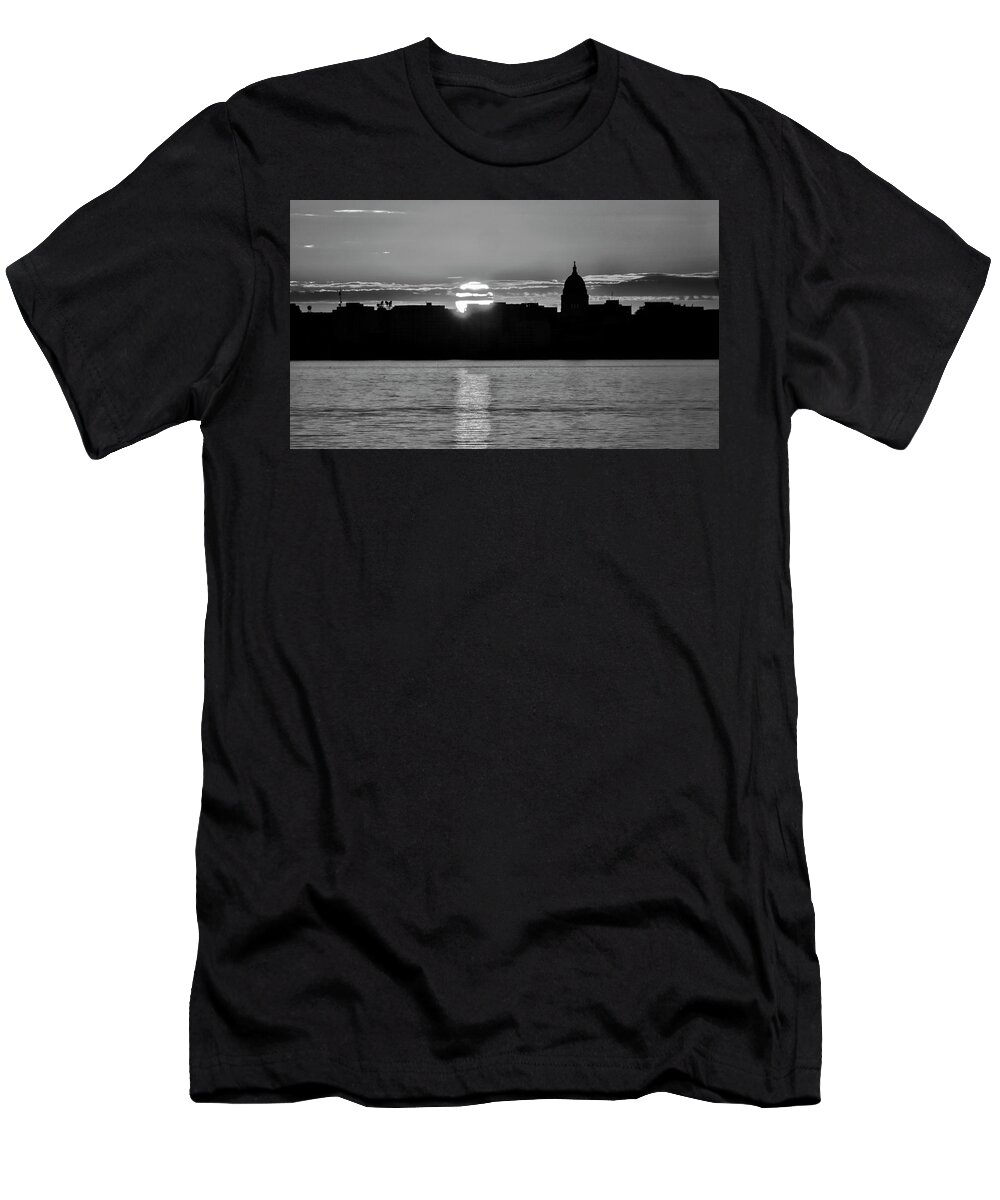 Capitol T-Shirt featuring the photograph Madison Sunset 3 by Steven Ralser