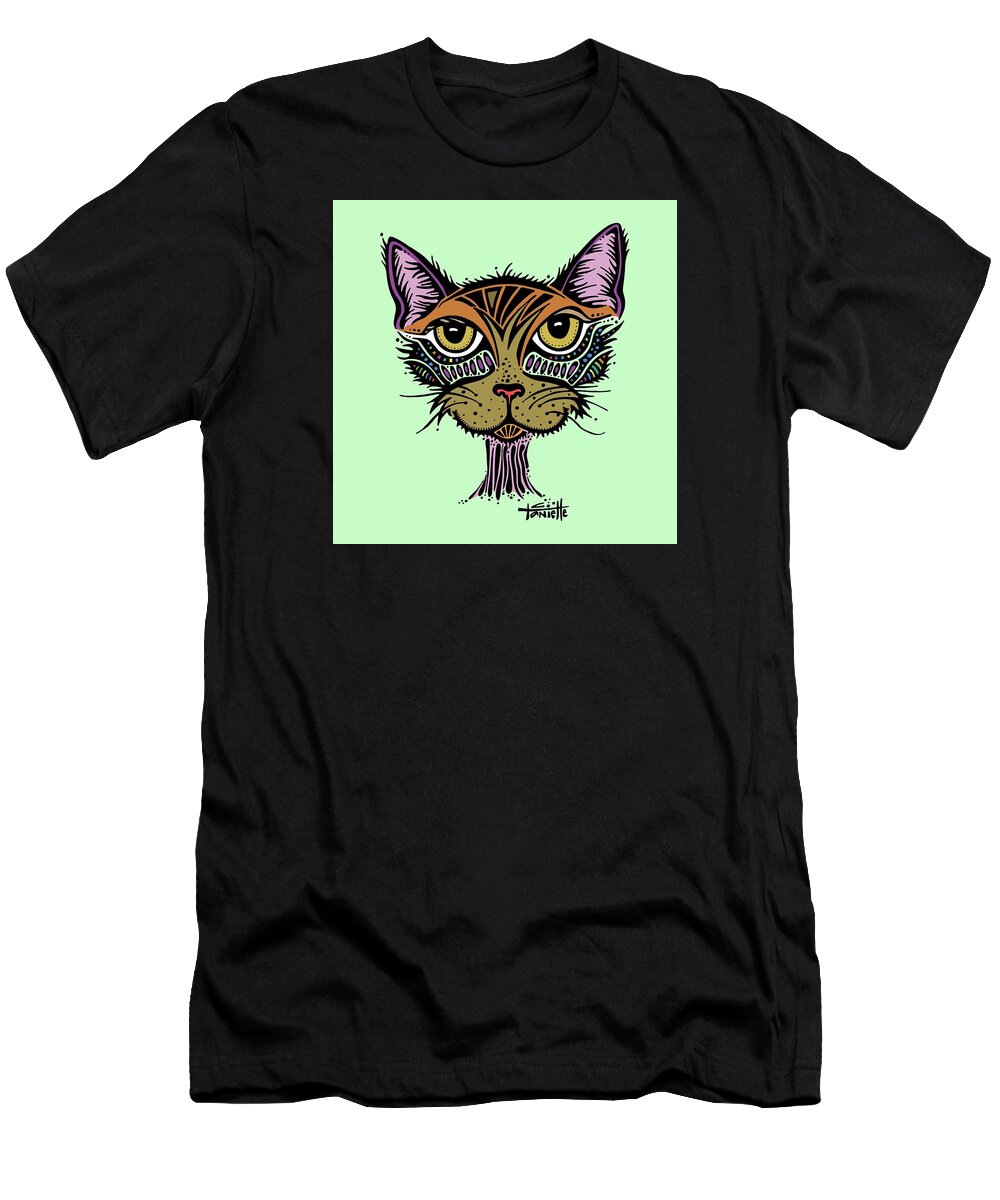 Cat T-Shirt featuring the digital art Maisy by Tanielle Childers