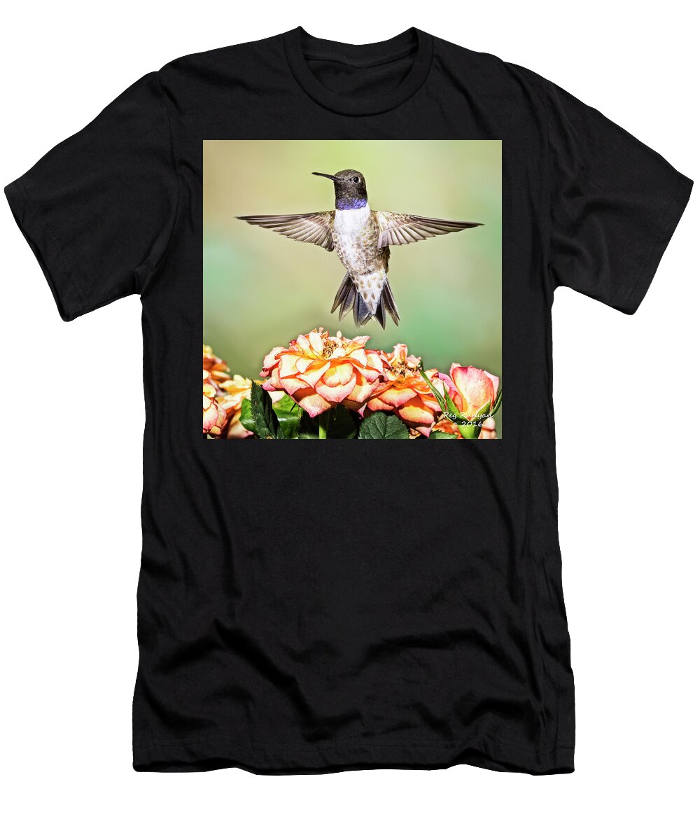 Hummingbird T-Shirt featuring the photograph Male Black-chinned Hummingbird by Peg Runyan