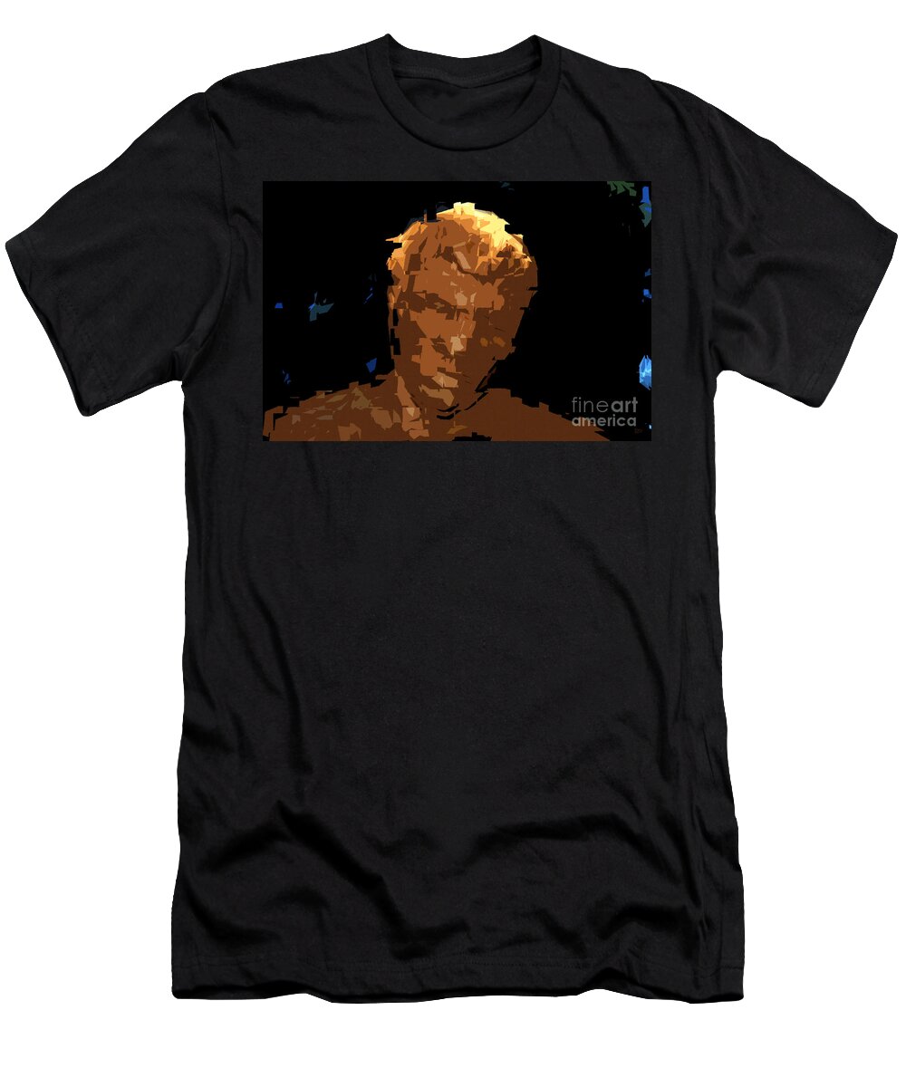 Man.male T-Shirt featuring the painting Man by David Lee Thompson