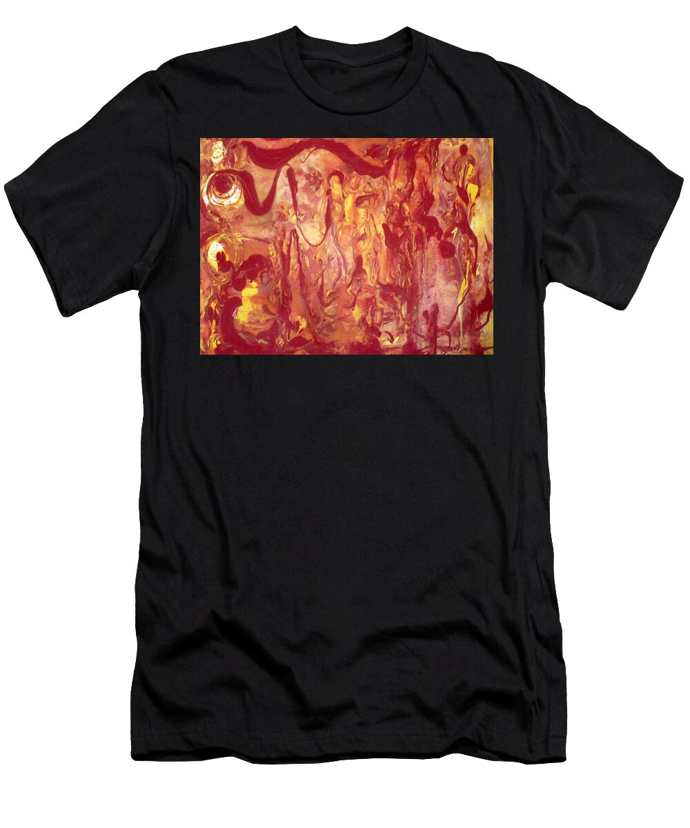 Female T-Shirt featuring the painting Manifestation by 'REA' Gallery