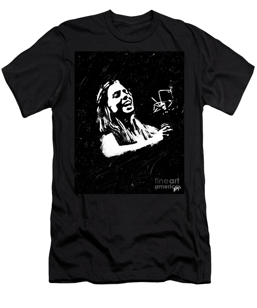 Music T-Shirt featuring the painting Maria by Alys Caviness-Gober
