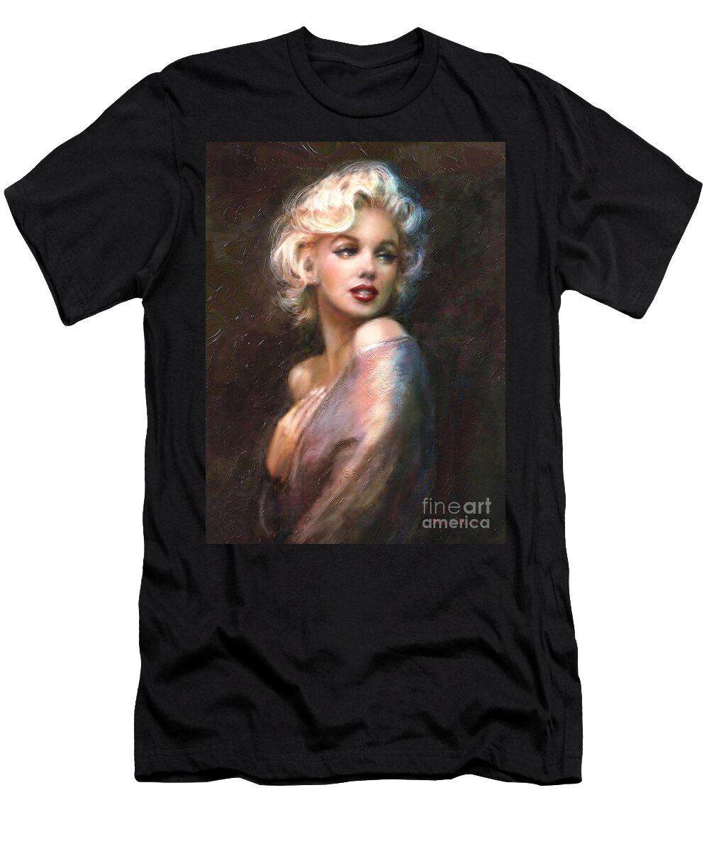 Marilyn T-Shirt featuring the painting Marilyn romantic WW 1 by Theo Danella