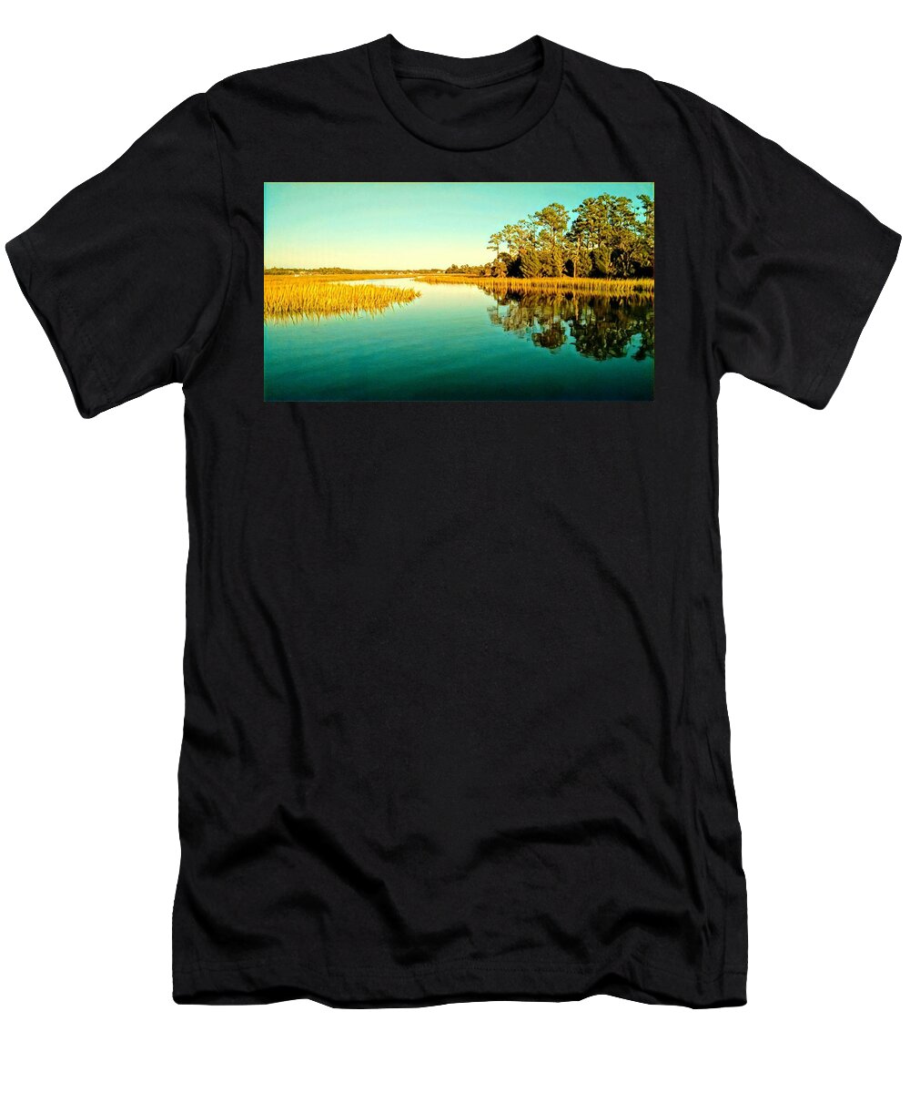 Marsh T-Shirt featuring the photograph Marvelous Marsh by Sherry Kuhlkin