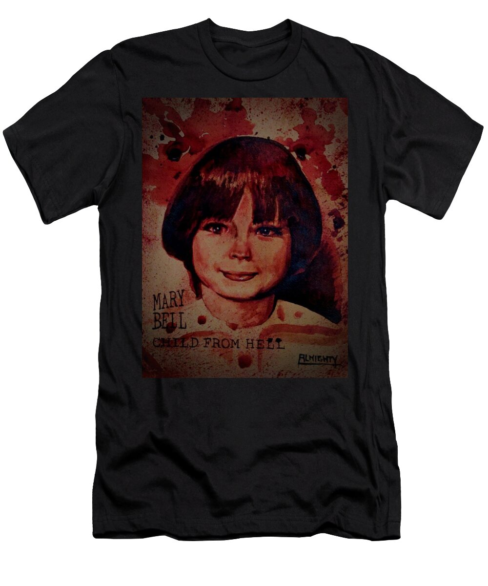 Mary Bell T-Shirt featuring the painting MARY BELL fresh blood by Ryan Almighty