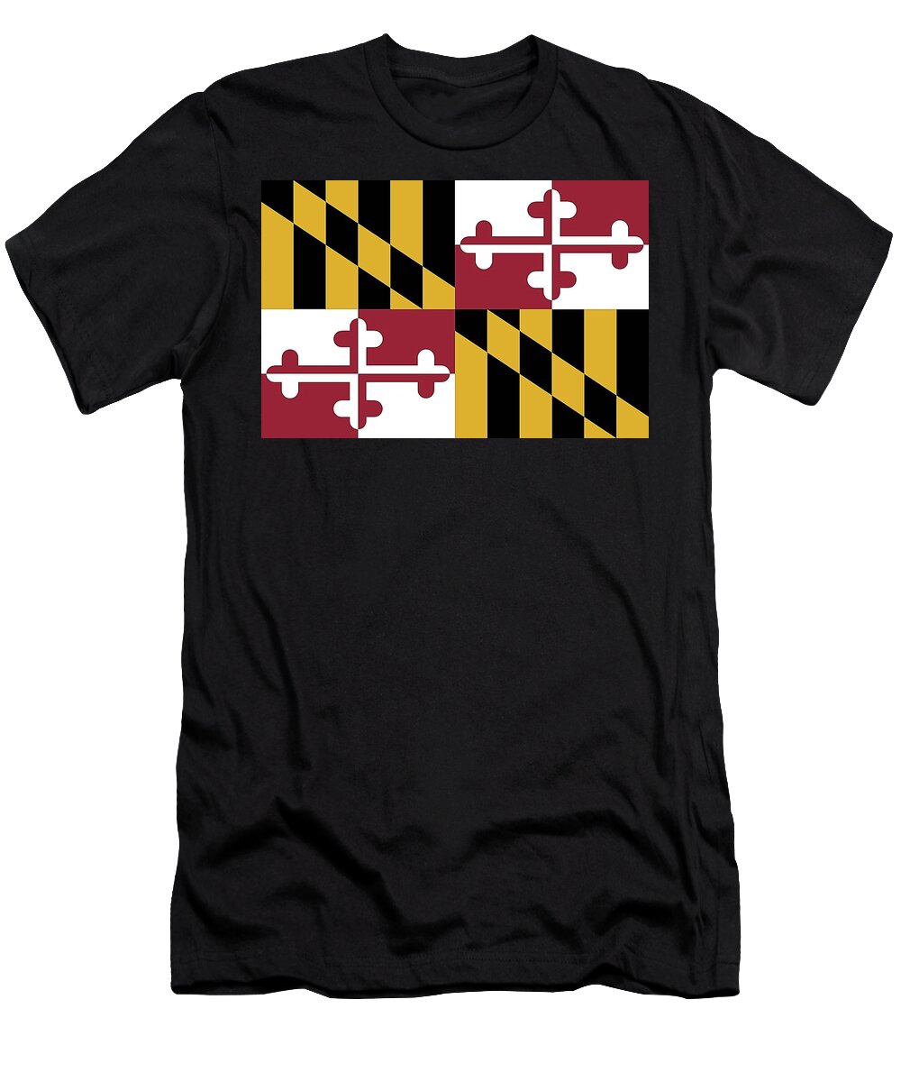 Maryland Flag T-Shirt featuring the photograph Maryland State Flag by Robert Banach