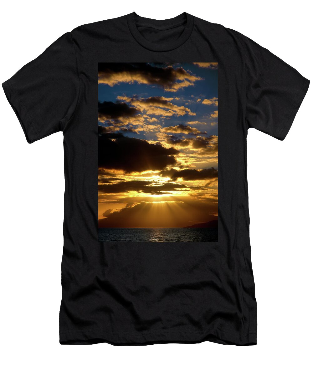 Sunset T-Shirt featuring the photograph Maui Sunset by Harry Spitz