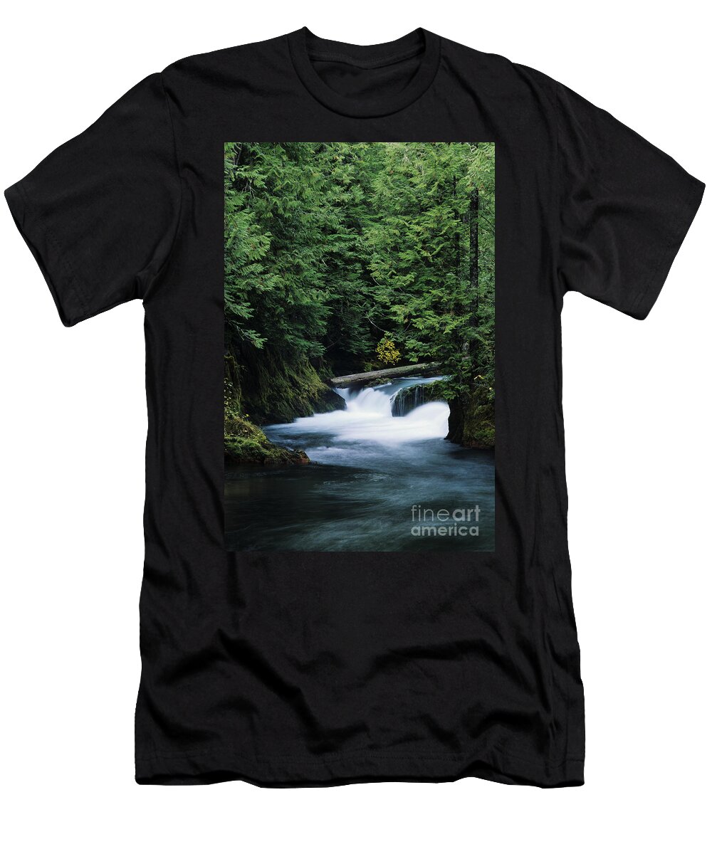 Cascade T-Shirt featuring the photograph McKenzie River Rush by Greg Vaughn - Printscapes