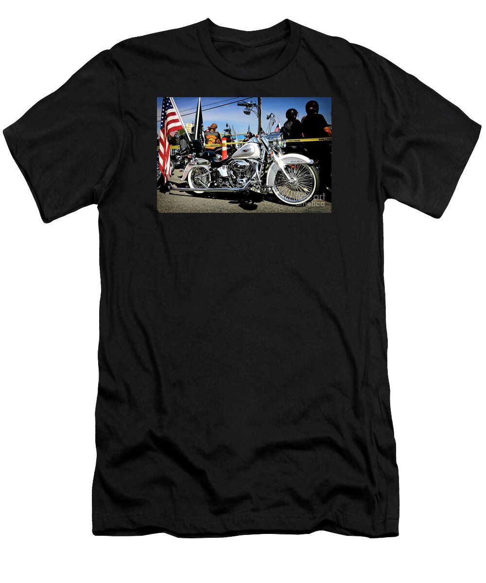 Transportation T-Shirt featuring the photograph Memorial Day Harley by Gus McCrea