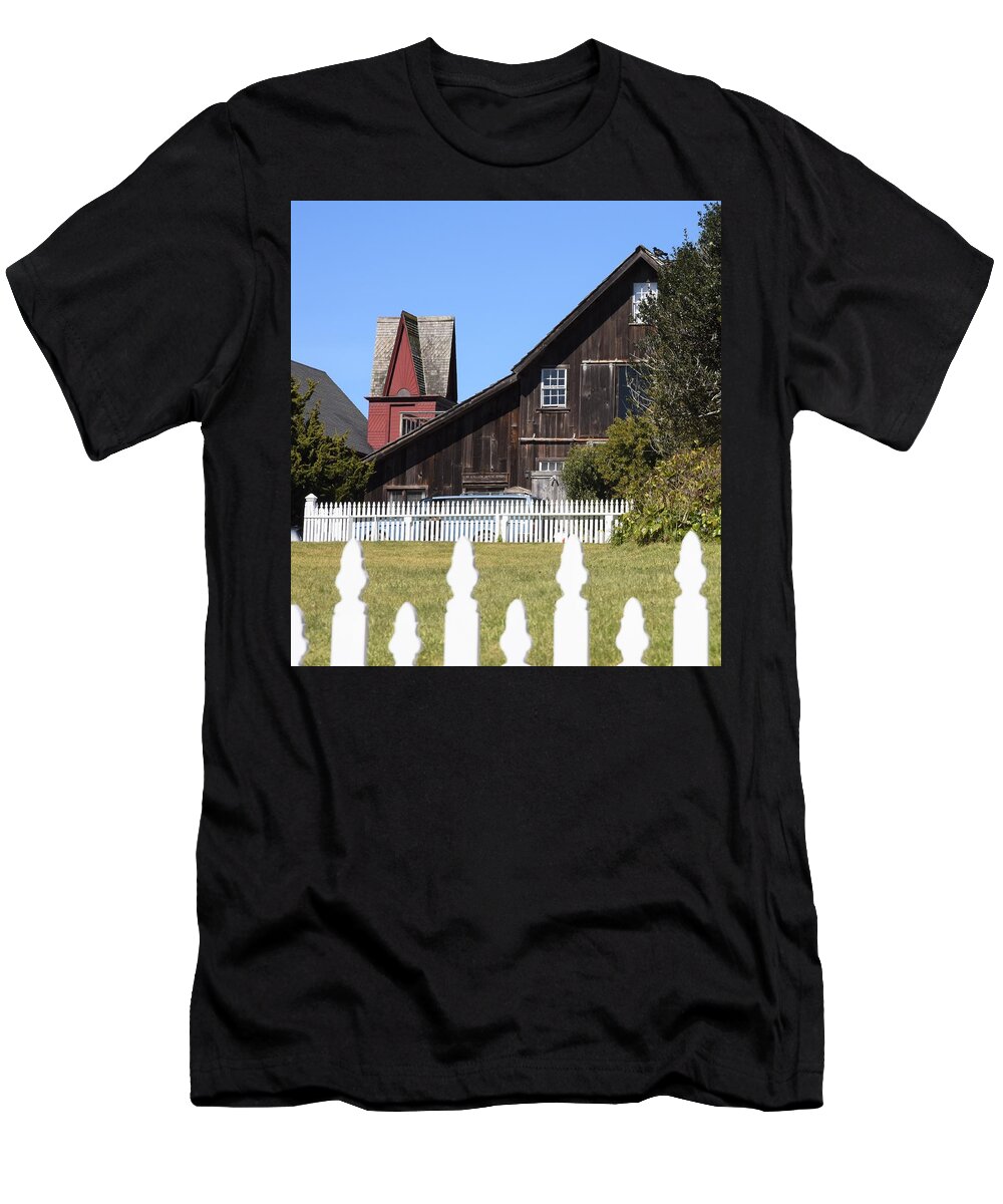 Barn T-Shirt featuring the photograph Mendocino Barn by Lisa Dunn