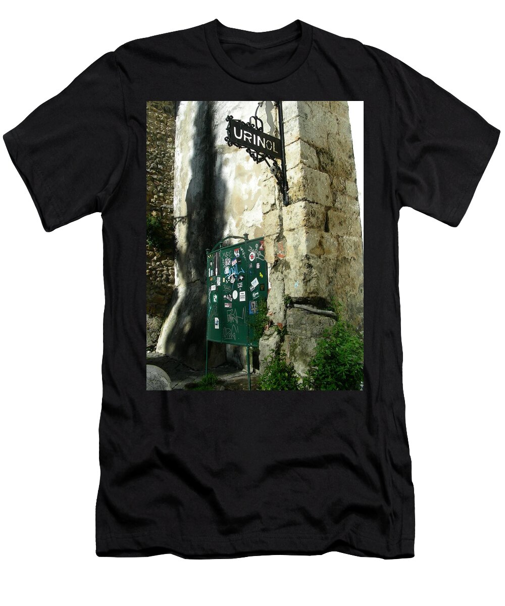 Men's Room T-Shirt featuring the photograph Men's Room by Jean Wolfrum