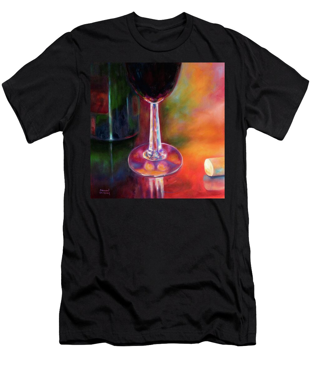 Oil T-Shirt featuring the painting Merlot by Shannon Grissom
