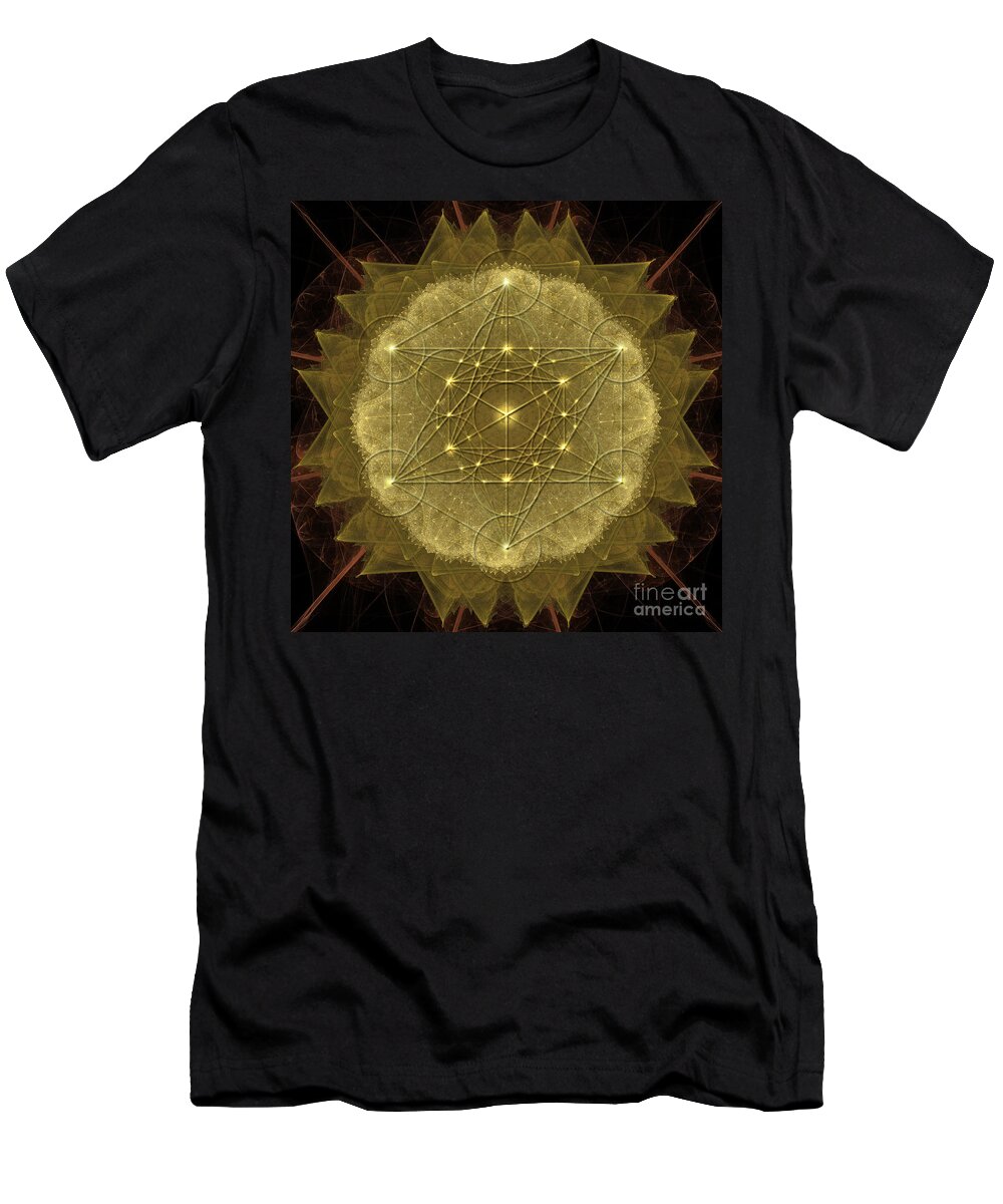 Metatron's Cube T-Shirt featuring the digital art Metatron's Cube geometric by Alexa Szlavics