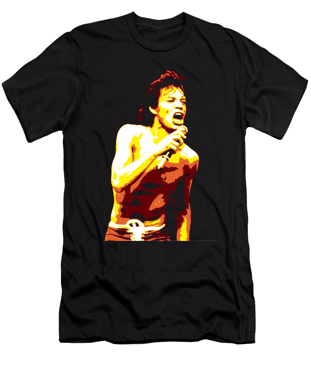 Mick Jagger T-Shirt featuring the digital art Mick Jagger by DB Artist