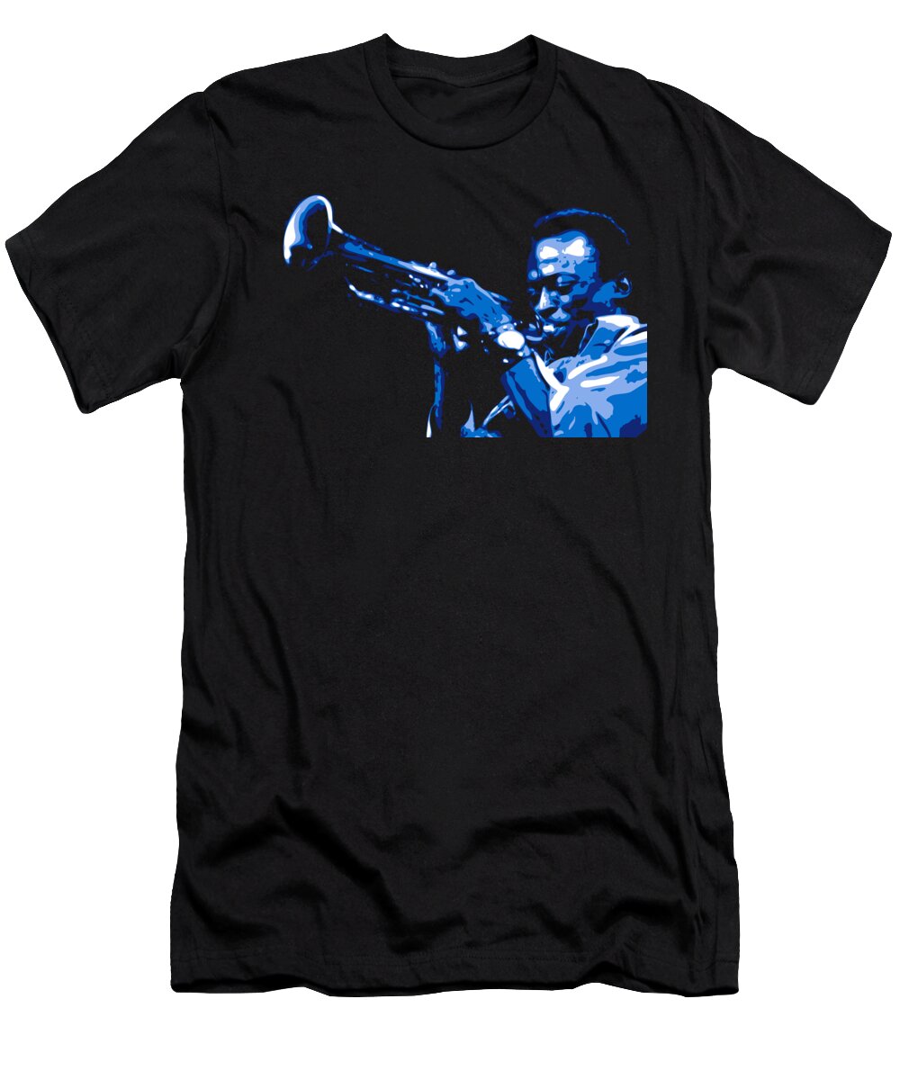Miles Davis T-Shirt featuring the digital art Miles Davis by DB Artist
