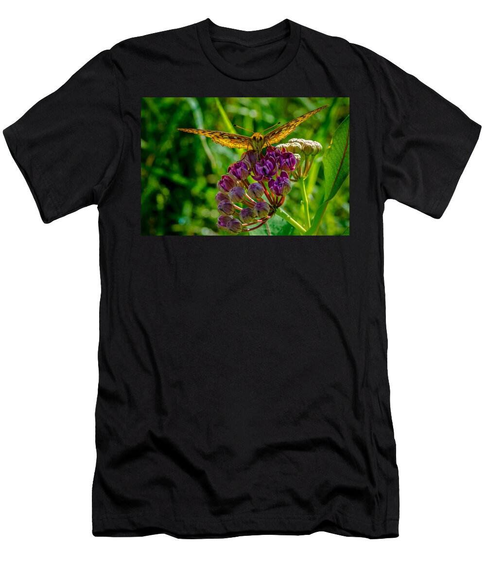Insect T-Shirt featuring the photograph Milkweed Buffet by Jeff Phillippi