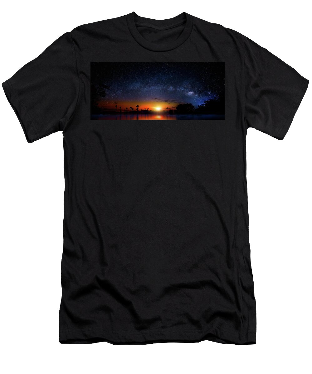 Milky Way T-Shirt featuring the photograph Milky Way Sunrise by Mark Andrew Thomas