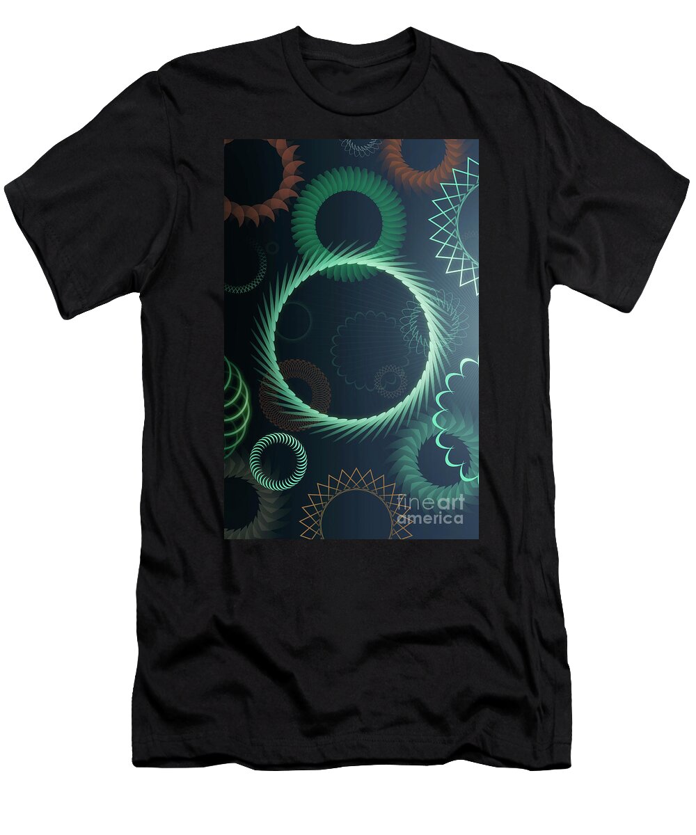 Mind T-Shirt featuring the digital art Mind Trips - Dark Triphop by Peter Awax