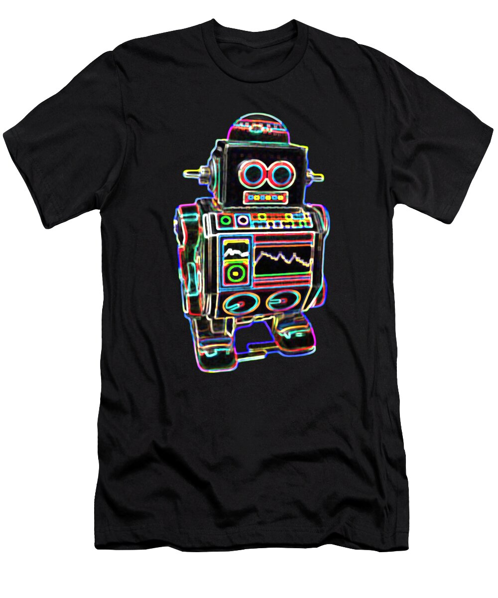 Robot T-Shirt featuring the digital art Mini D Robot by DB Artist