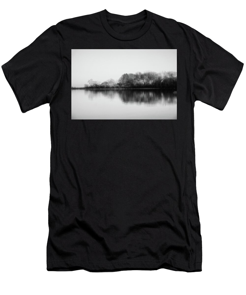 Minimalistic T-Shirt featuring the photograph Minimalistic nature - black and white by Lilia D