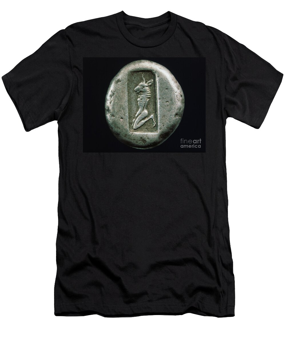 480 B.c. T-Shirt featuring the photograph Minotaur On A Greek Coin by Granger