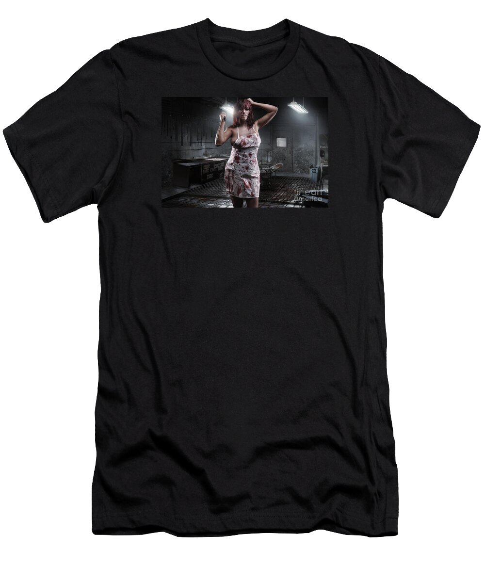 Yhun Suarez T-Shirt featuring the photograph Miss Mutilator by Yhun Suarez