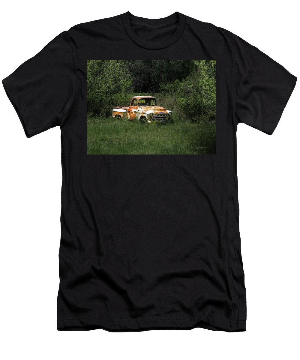 Old Car T-Shirt featuring the photograph Missing in action by Micah Offman