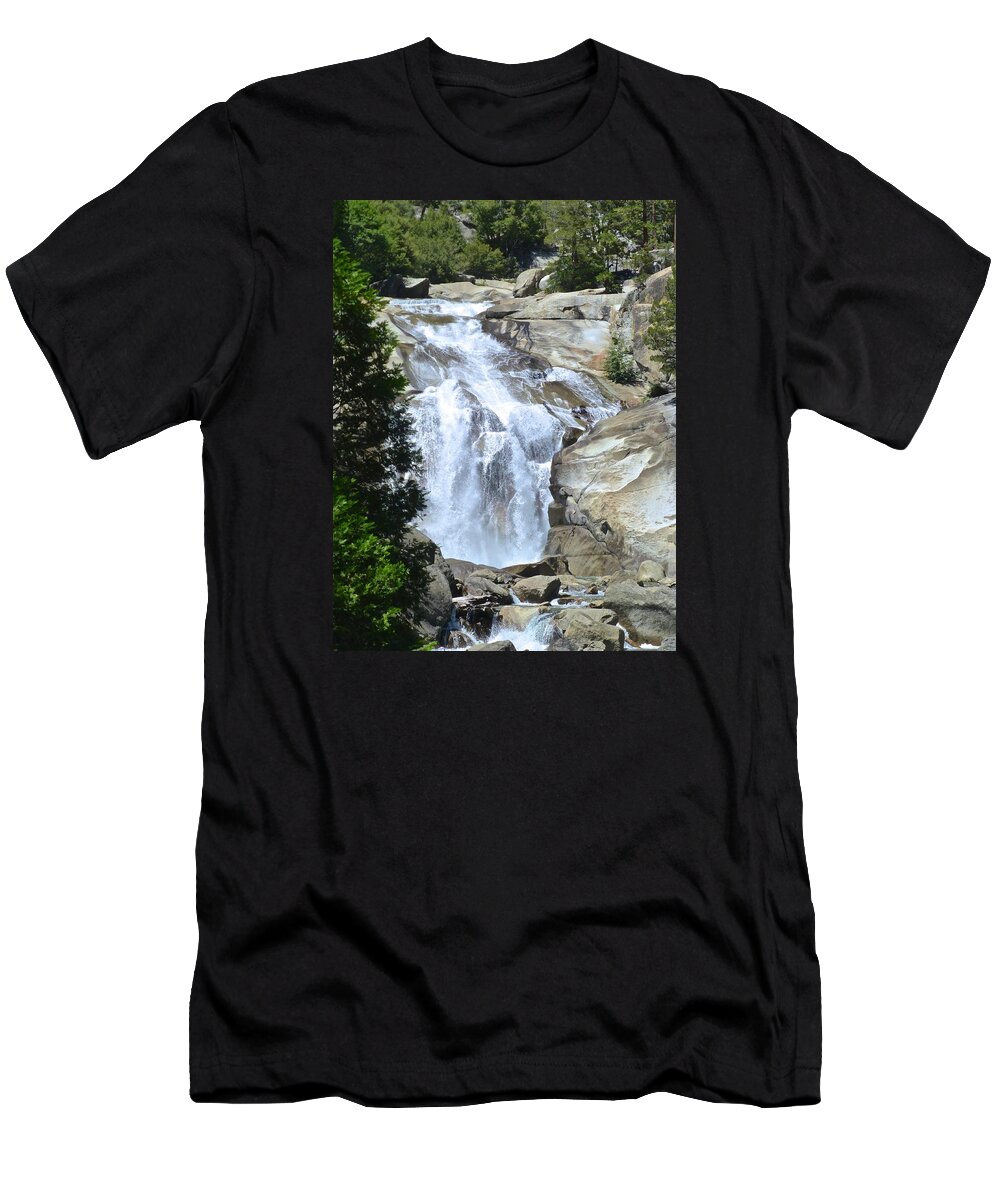 Mist Falls T-Shirt featuring the photograph Mist Falls by Amelia Racca