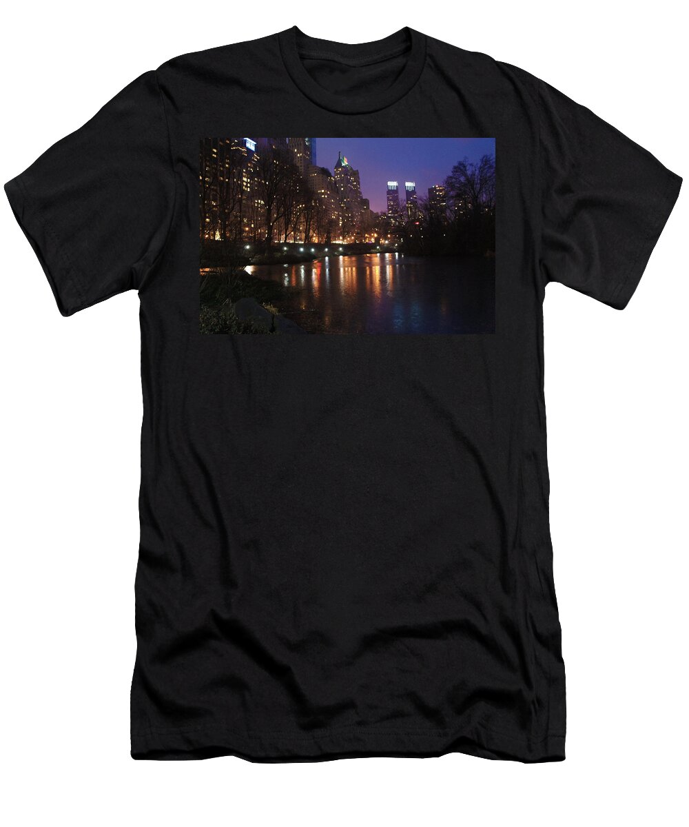 Central Park Nyc T-Shirt featuring the photograph Mist in the air by Elena Perelman