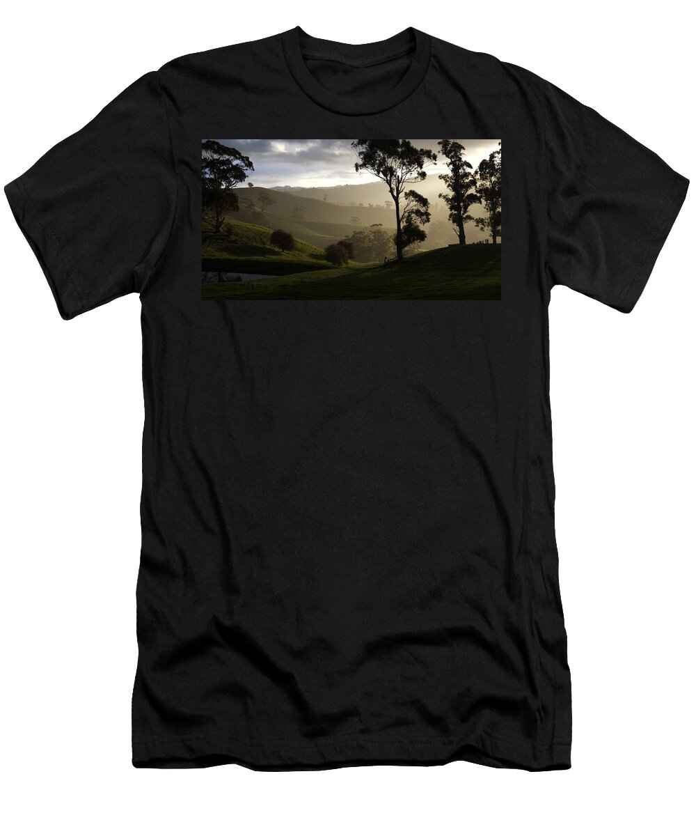 Landscapes T-Shirt featuring the photograph Misty by Lee Stickels