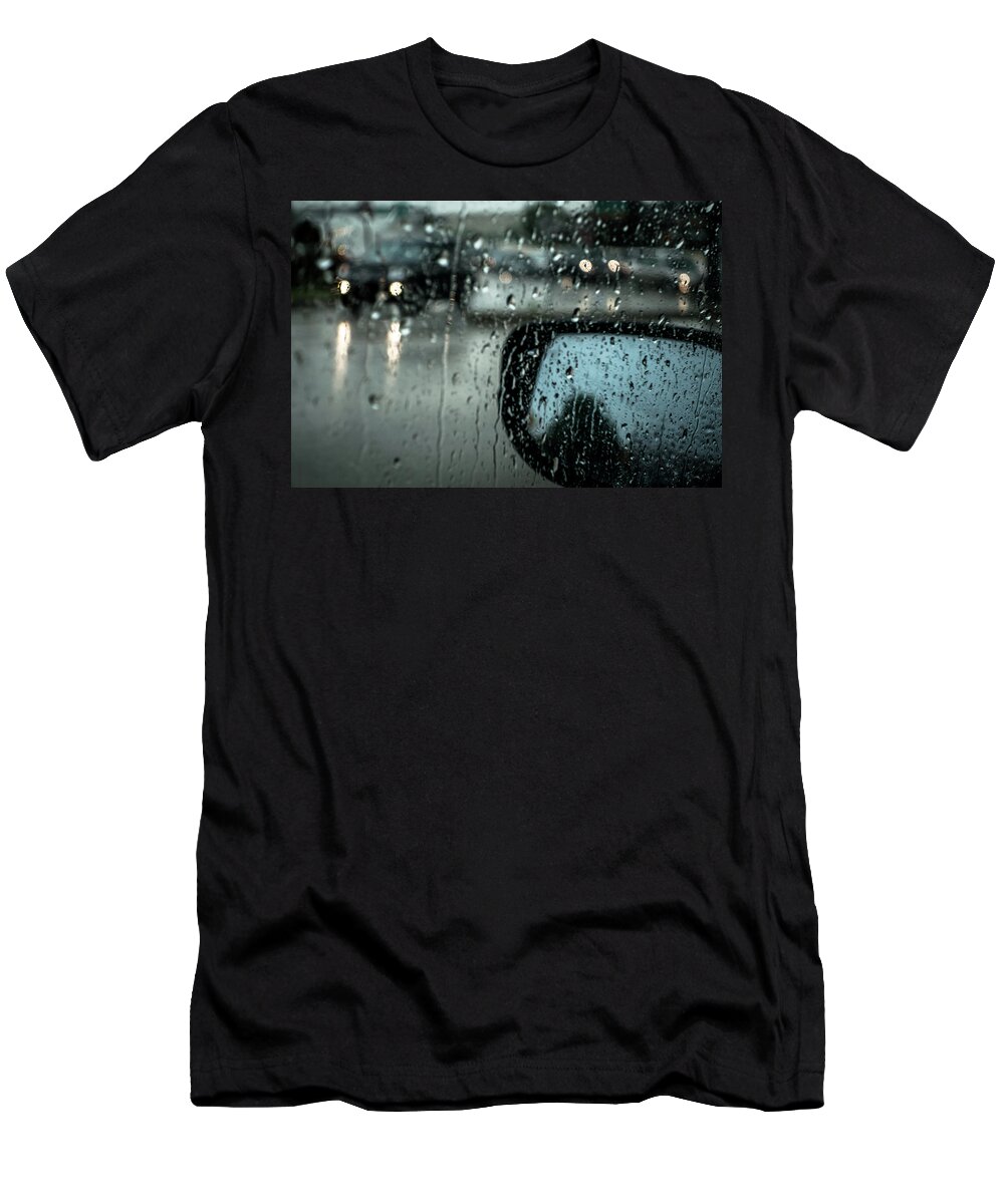 Rainy Drive T-Shirt featuring the photograph Moisture by David Sutton