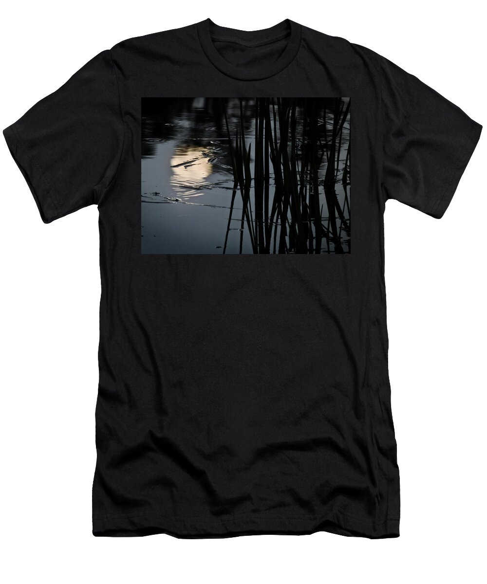 Moon T-Shirt featuring the photograph Moonlight Reflections by Steven Sparks