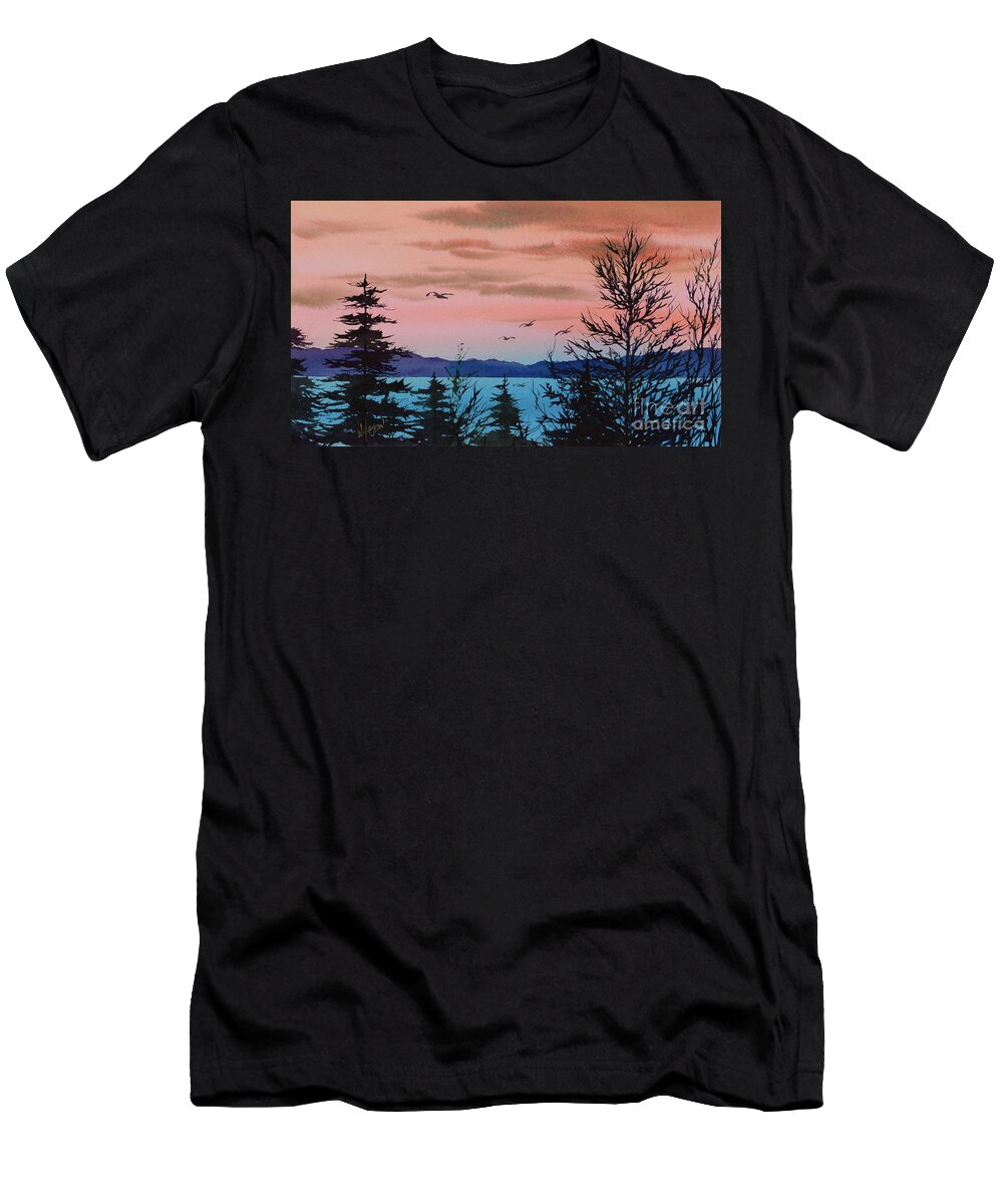 Morning Sky Painting T-Shirt featuring the painting Morning Sky by James Williamson