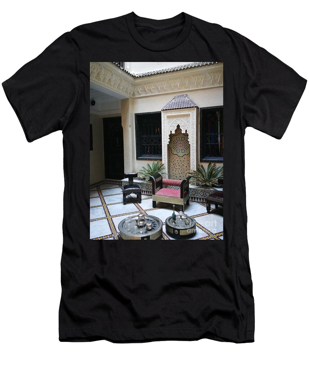 Interior T-Shirt featuring the photograph Moroccan courtyard by Jarek Filipowicz