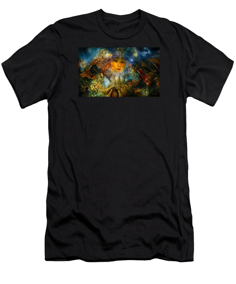 Nature T-Shirt featuring the painting Mother Nature by Hans Neuhart