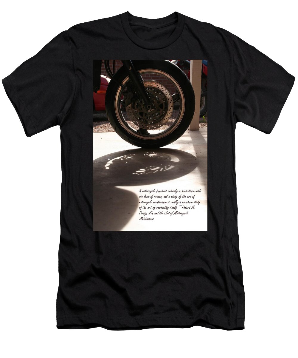 Zen T-Shirt featuring the photograph Motorcycle Maintenance by David S Reynolds