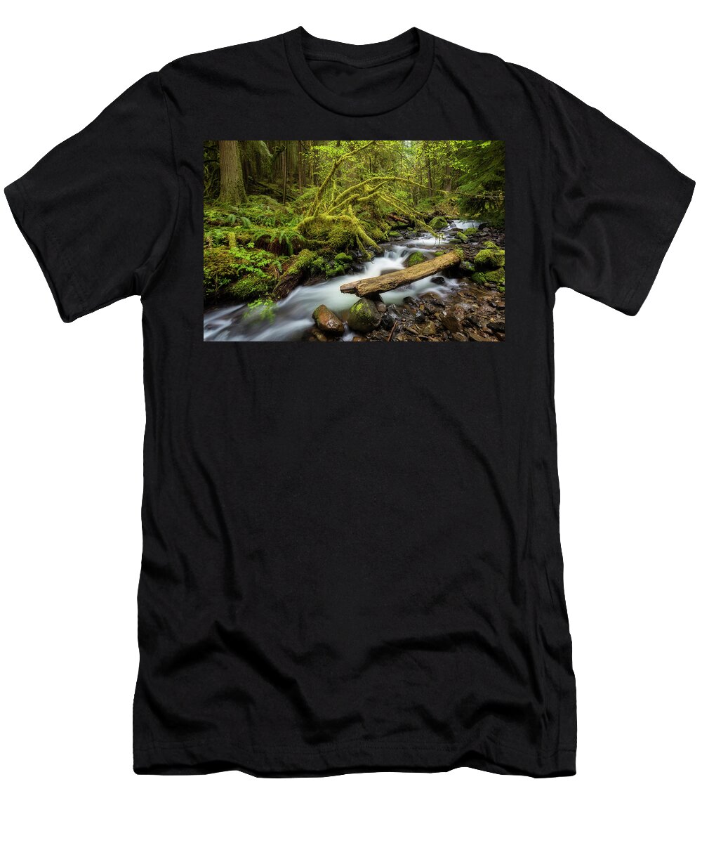 Creek T-Shirt featuring the photograph Mount Hood Creek by Jon Ares