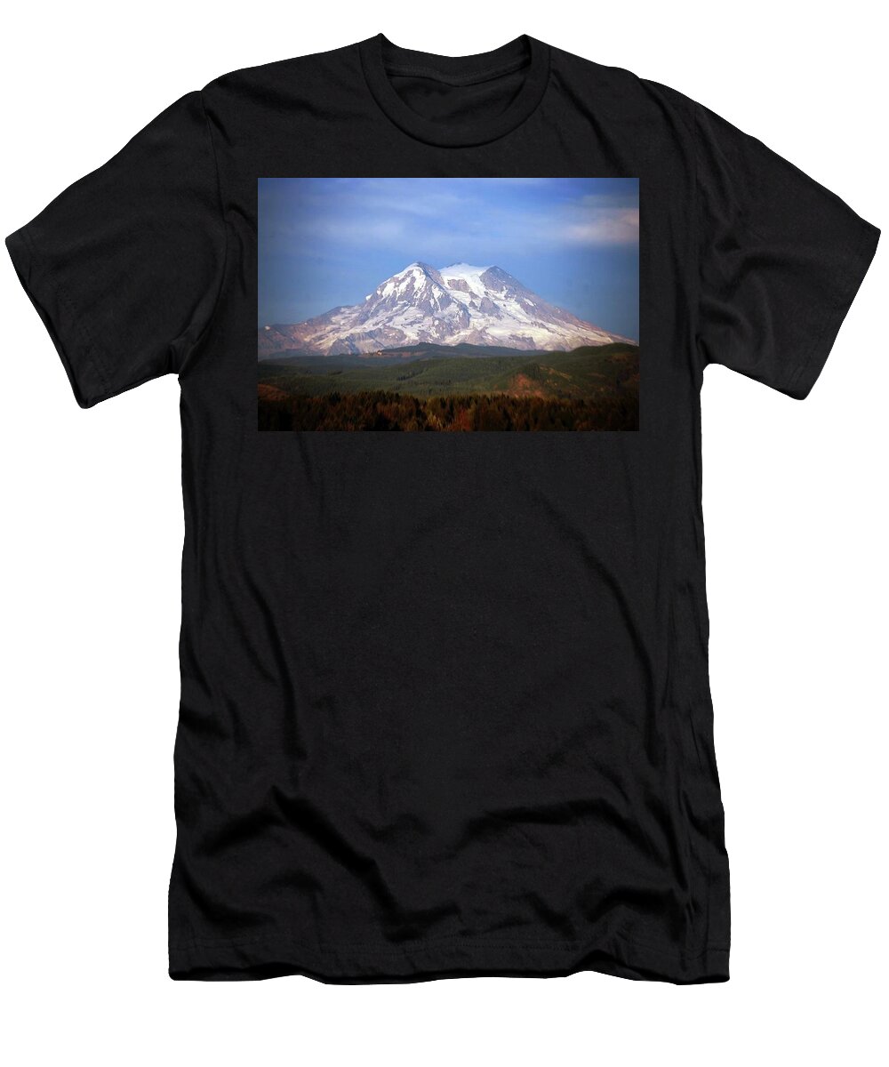 Mt. Rainier T-Shirt featuring the photograph Mt. Rainier by Sumoflam Photography