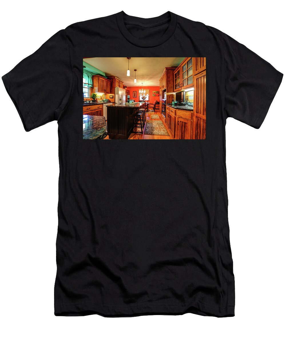 Real Estate Photography T-Shirt featuring the photograph Mt Vernon Kitchen B by Jeff Kurtz