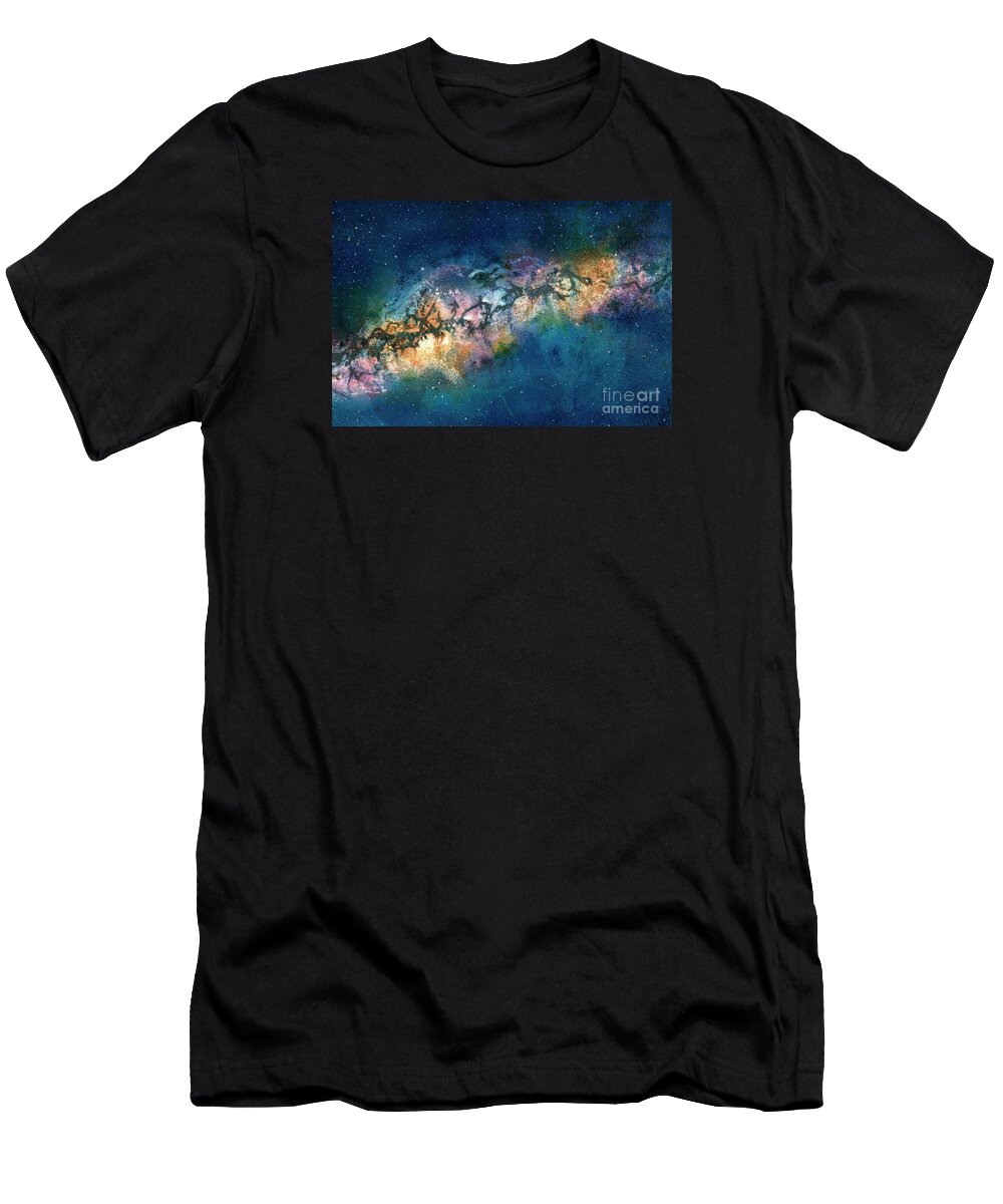 Galaxy T-Shirt featuring the painting My Stars by Nancy Charbeneau