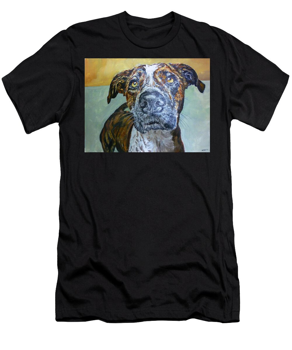 Commission T-Shirt featuring the painting Mylie by Bryan Bustard
