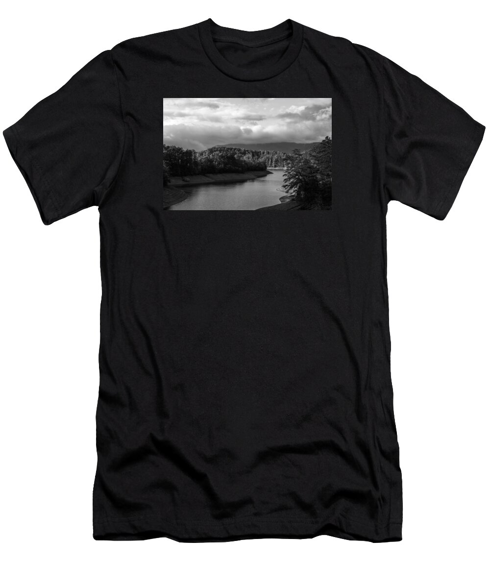 Kelly Hazel T-Shirt featuring the photograph Nantahala River Blue Ridge Mountains by Kelly Hazel