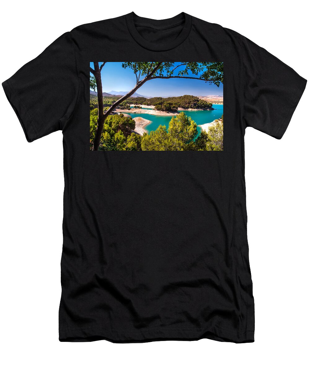  T-Shirt featuring the photograph Natural Framing. El Chorro. Spain by Jenny Rainbow