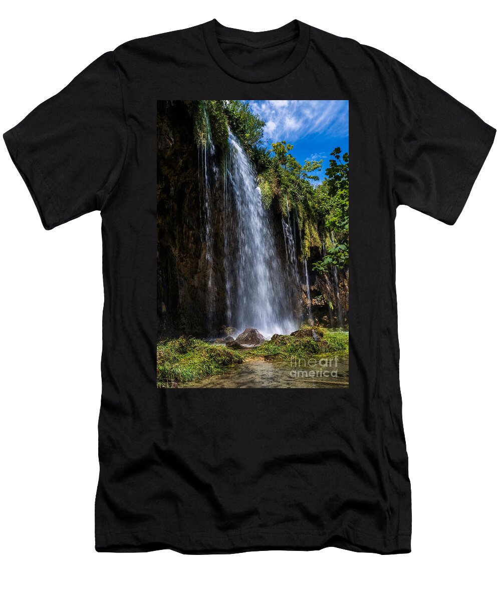 Croatia T-Shirt featuring the photograph Nature's Shower by Hannes Cmarits