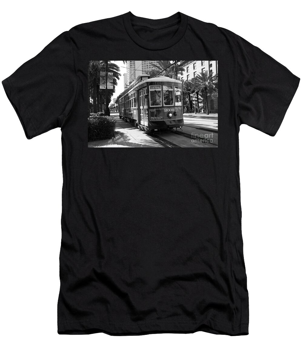 Canal Street Car T-Shirt featuring the photograph Nawlins by Leslie Leda