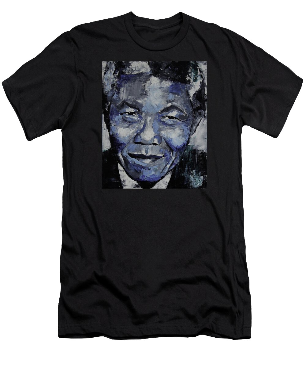 Nelson T-Shirt featuring the painting Nelson Mandela III by Richard Day