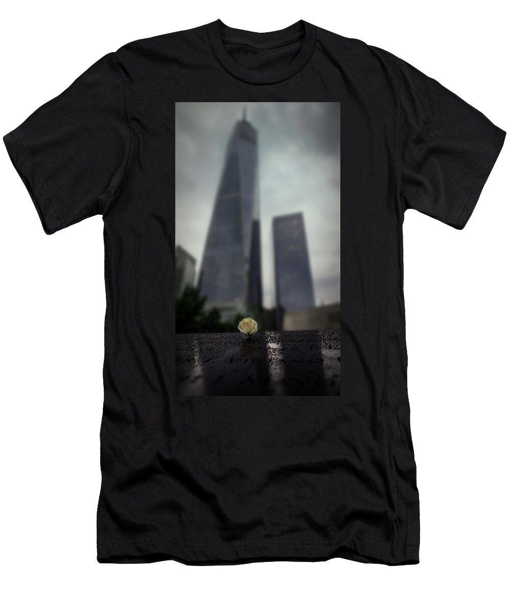 9/11 New York T-Shirt featuring the photograph Never Forget by Ryan Smith