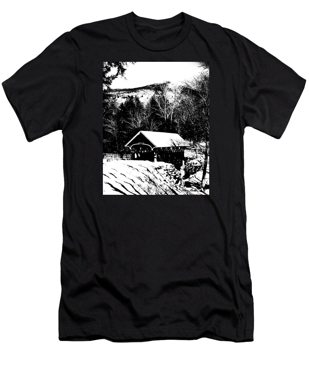 Bridge T-Shirt featuring the photograph New Hampshire Covered Bridge by Harry Moulton